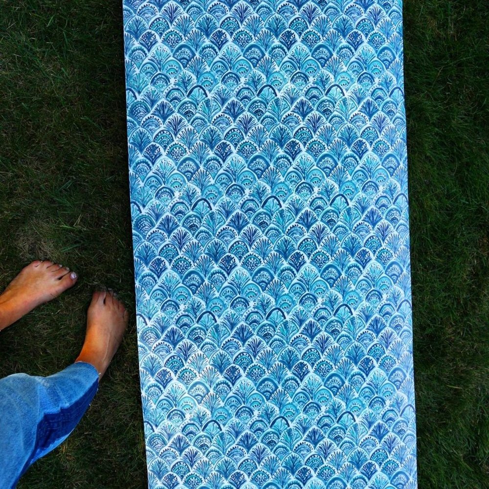 Aqua Blue Vibe Yoga Mat